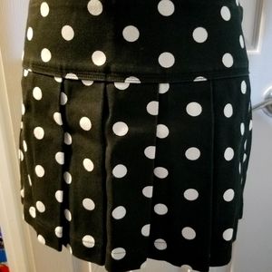 Black Denim w/ White Dots Skirt